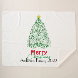 Personalisierter moderner Weihnachtsbaum Sherpadecke