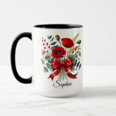 Personalisierter Mohnblumen-Name-Mug-Geschenk Tasse (Links)