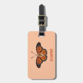 Personalisierter Monarch Butterfly im November Gepäckanhänger (Vorderseite vertikal)