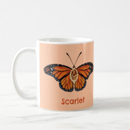 Personalisierter Monarch Butterfly im November Kaffeetasse