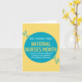 Personalisierter Monat der Krankenschwester Karte (Gelbe Blume)