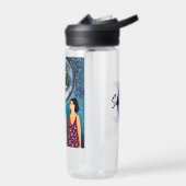 Personalisierter Mond, der die Frauen-Artwork segn Trinkflasche (Links)