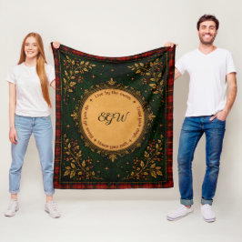 Personalisierter Mond-Magie-Tartan Gaelic Schottla Fleecedecke