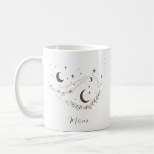 Personalisierter Mond & Sterne Mama Kaffeebecher Kaffeetasse