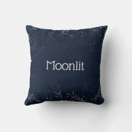 Personalisierter Mond und Blätter Kissen