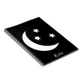 Personalisierter Mond und Stern-Notizbuch Notizblock (Rechte Seite)