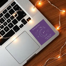 Personalisierter Mond- und Sternen-Laptop-Aufklebe