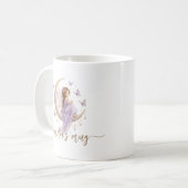 Personalisierter Mondfee-Name | Lavendel-Schmetter Kaffeetasse (Vorderseite Links)