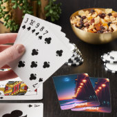 Personalisierter Mondlicht-Pier Spielkarten (In Situ)