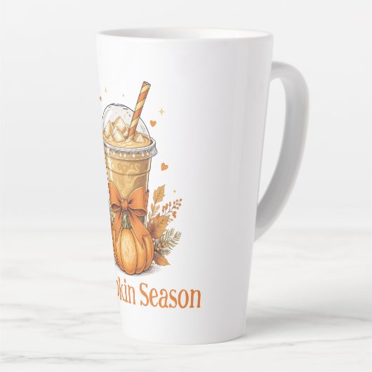 Personalisierter Mongram Herbst-Pumpkaffee Milchtasse (Rechte Ecke)