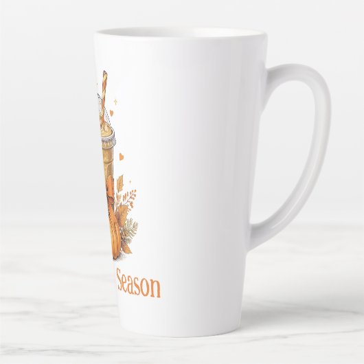 Personalisierter Mongram Herbst-Pumpkaffee Milchtasse (Rechts)