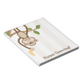 Personalisierter Monkey Notepad Notizblock (angewinkelt)