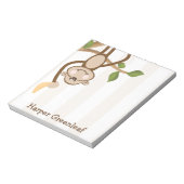 Personalisierter Monkey Notepad Notizblock (Rotiert)