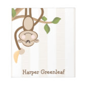 Personalisierter Monkey Notepad Notizblock (Vorderseite)