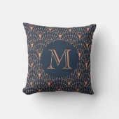 Personalisierter monogram Art Deko Kissen (Vorderseite)
