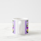 Personalisierter Monogram Dainty Pansy Espresso Cu Espressotasse (Rückseite)