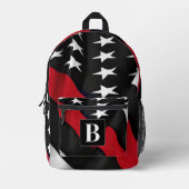 Personalisierter Monogram Firefighter mit dünner r Bedruckter Rucksack (Vorderseite)