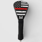 Personalisierter Monogram Firefighter mit dünner r Golf Headcover (Vorderseite)