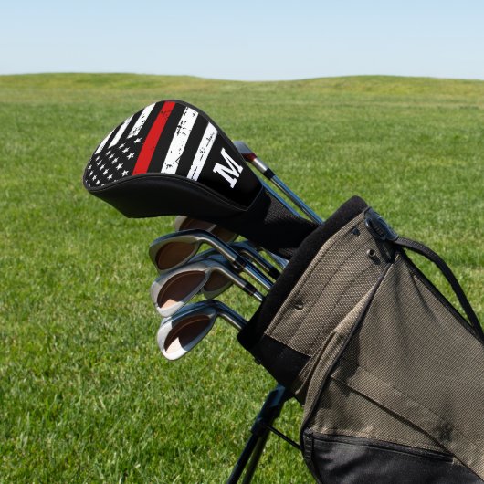 Personalisierter Monogram Firefighter mit dünner r Golf Headcover (In SItu)