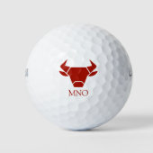Personalisierter Monogram-Golf-Ball - Benutzerdefi Golfball (Vorderseite)