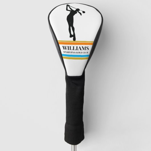 Personalisierter Monogram Golf Swing Golf He Headcover (Vorderseite)