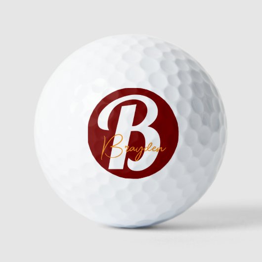 Personalisierter Monogram-Golfball Golfball (Vorderseite)