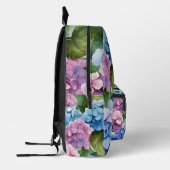Personalisierter Monogram Hydrangea-Blume-Backpac Bedruckter Rucksack (Links)