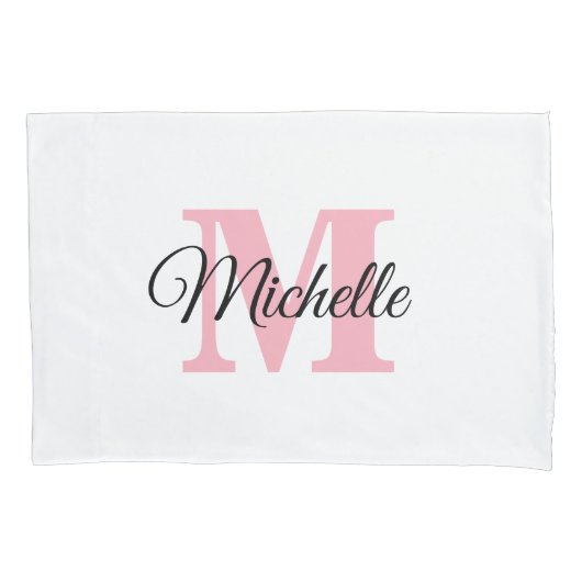 Personalisierter Monogram-Kissenfall Kissenbezug (Vorderseite)