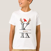 Personalisierter Monogram Letter K Antlers Xmas