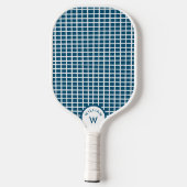 Personalisierter Monogram Name Pickleball String B Schläger (Rückseite)