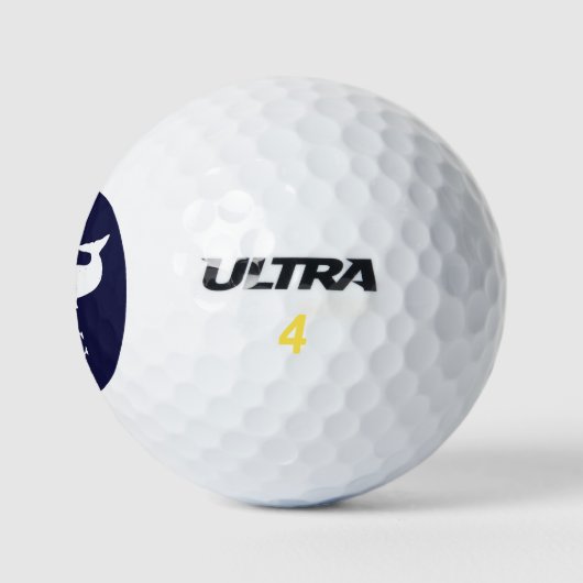 Personalisierter Monogram Nautical Navy Blue Class Golfball (Logo)