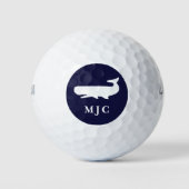Personalisierter Monogram Nautical Navy Blue Class Golfball (Vorderseite)