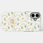 Personalisierter Monogram Spring Butterfly Case-Mate iPhone Hülle (Rückseite (Horizontal))