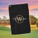 Personalisierter Monogram Stilskriptname Golfhandtuch<br><div class="desc">Ein stilvolles Golfgeschenk. Sie können den Namen,  das Monogramm personalisieren und den Schriftart und die Farben anpassen,  um Ihr eigenes einzigartiges Design zu erstellen. Entwickelt von Thisisnotme©</div>