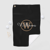 Personalisierter Monogram Stilskriptname Golfhandtuch (Insitu)