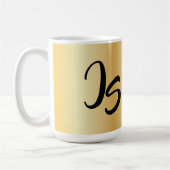 Personalisierter Monogram Trendy Design Gold-Erfol Kaffeetasse (Links)