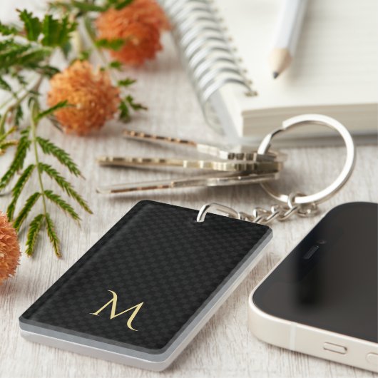 Personalisierter Monogram Vathers Day Schlüsselanh Schlüsselanhänger (Vorderseite rechts)