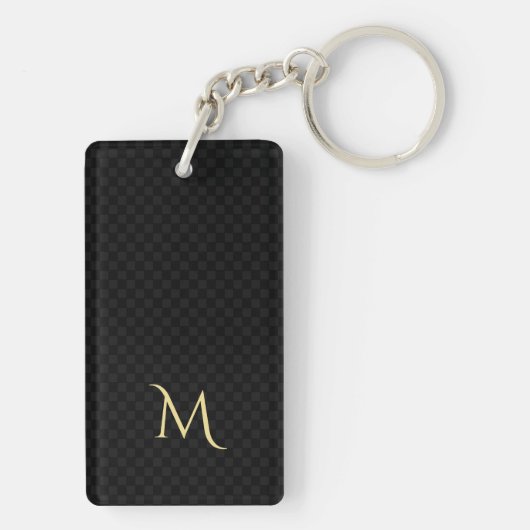 Personalisierter Monogram Vathers Day Schlüsselanh Schlüsselanhänger (Rückseite)