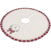 Personalisierter Monogram Weihnachtsrock Polyester Weihnachtsbaumdecke (Schrägansicht)