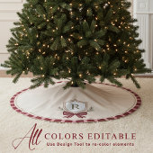 Personalisierter Monogram Weihnachtsrock Polyester Weihnachtsbaumdecke