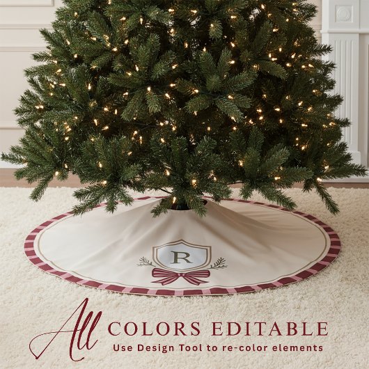 Personalisierter Monogram Weihnachtsrock Polyester Weihnachtsbaumdecke