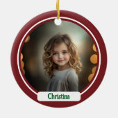 Personalisierter Monogram Weihnachtsschmuck (Hinten)