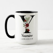 Personalisierter Monogramm-Alphabet-Becher für Bib Tasse (Links)