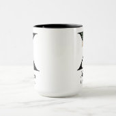 Personalisierter Monogramm-Alphabet-Becher für Büc Tasse (Zentrum)