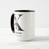 Personalisierter Monogramm-Alphabet-Becher für Büc Tasse (Vorderseite Links)