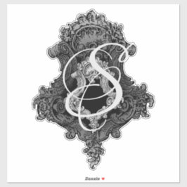 Personalisierter Monogramm Anfangskleber aus Vinyl Aufkleber