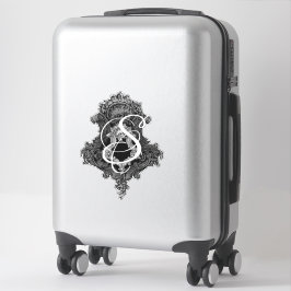 Personalisierter Monogramm Anfangskleber aus Vinyl Aufkleber