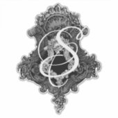 Personalisierter Monogramm Anfangskleber aus Vinyl Aufkleber (Vorderseite)