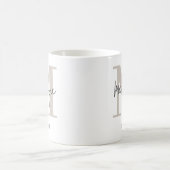 Personalisierter Monogramm-Becher Abschlussgeschen Kaffeetasse (Mittel)