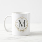 personalisierter Monogramm-Becher Kaffeetasse (Links)